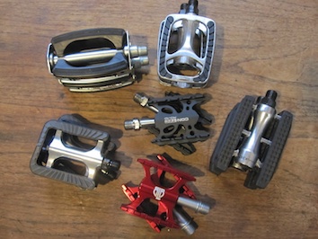Verschillende type pedalen
